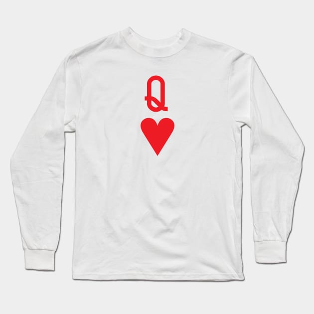 Queen of Hearts Long Sleeve T-Shirt by Wright Art